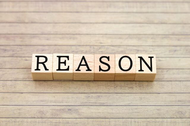 REASONと書かれたブロック