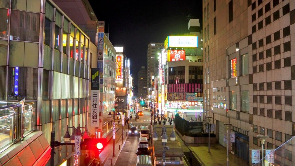 八王子市の夜