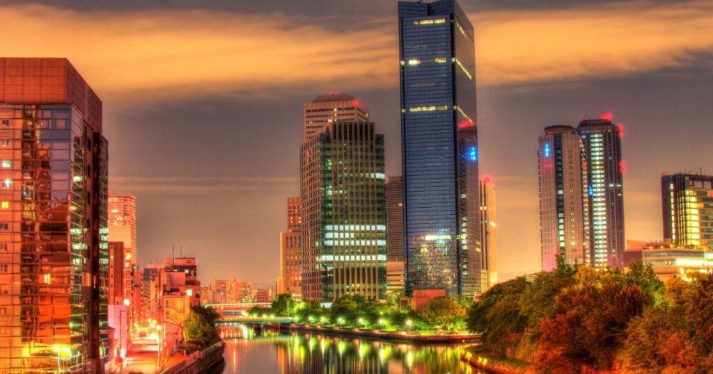 都島区の夕焼け