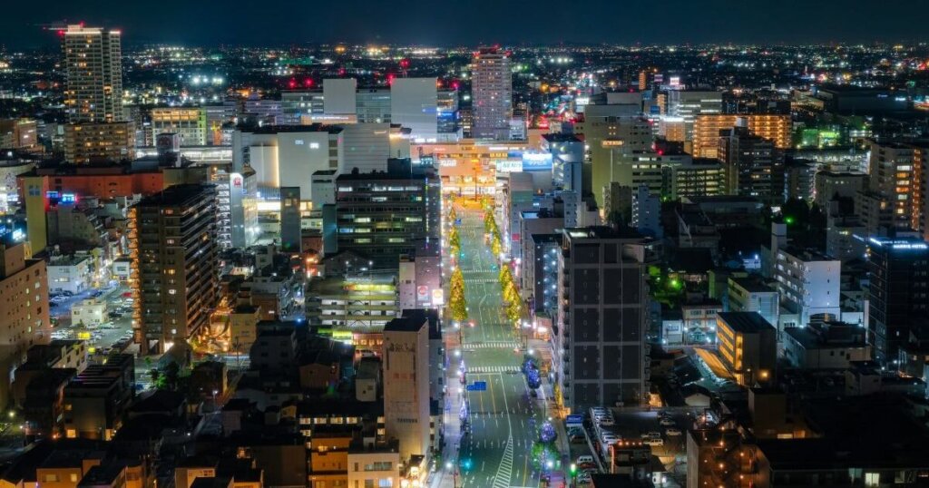 高崎市の夜